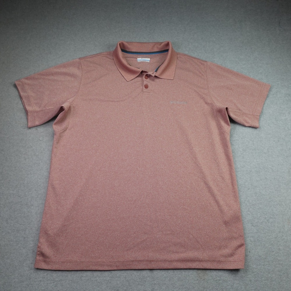Columbia Polo Shirt Mens XL Peach Omni-Shade Outdoor Casual Short Sleeve